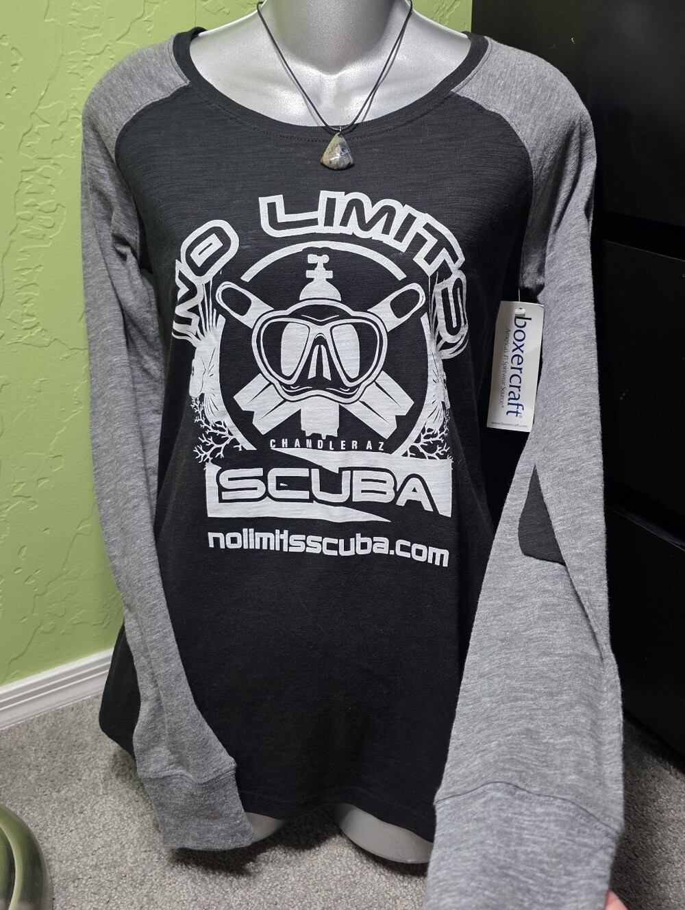 No Limits Scuba Chandler Arizona Black Long Sleeve Graphic Shirt Women's Size M